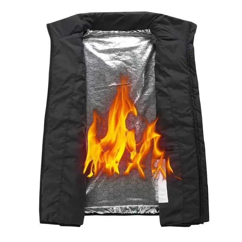 21Areas Heating Vest Men Winter USB Smart Temperature Control Jacket Self-Heating Clothes Women Snow Lightweight Sleeveless Coat