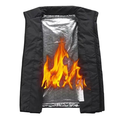 21Areas Heating Vest Men Winter USB Smart Temperature Control Jacket Self-Heating Clothes Women Snow Lightweight Sleeveless Coat
